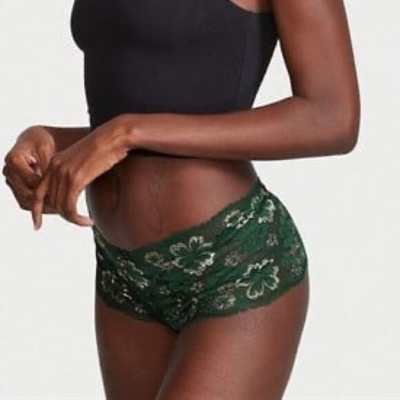 Victoria’s Secret Body by Victoria Envious Green Lace Short Panty Size XXL - Picture 2 of 8